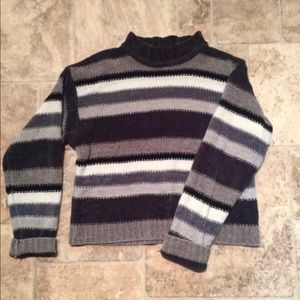 Striped chenille sweater